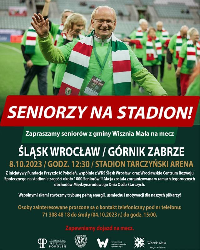 Plakat promujący mecz Śląsk Wrocław z Górnik Zabrze