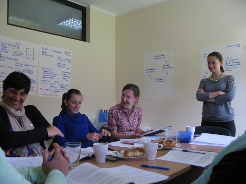 Uczestnicy projektu w czasie zajęć z kompetencji.